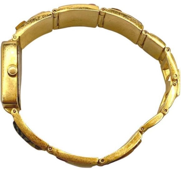 Vintage Xavier Quartz Japan Movement gemstone inlay watch. Needs new battery. Wa - Picture 7 of 7